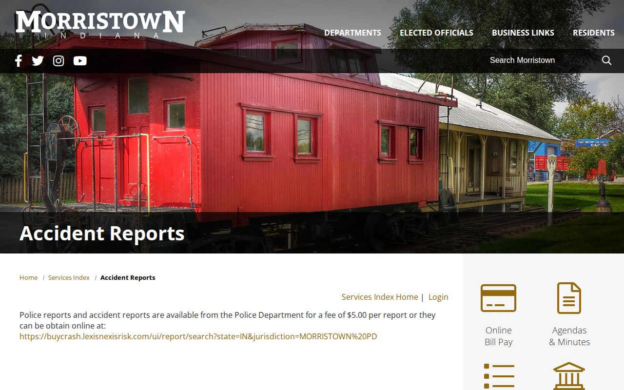 Morristown Police Department report request record service